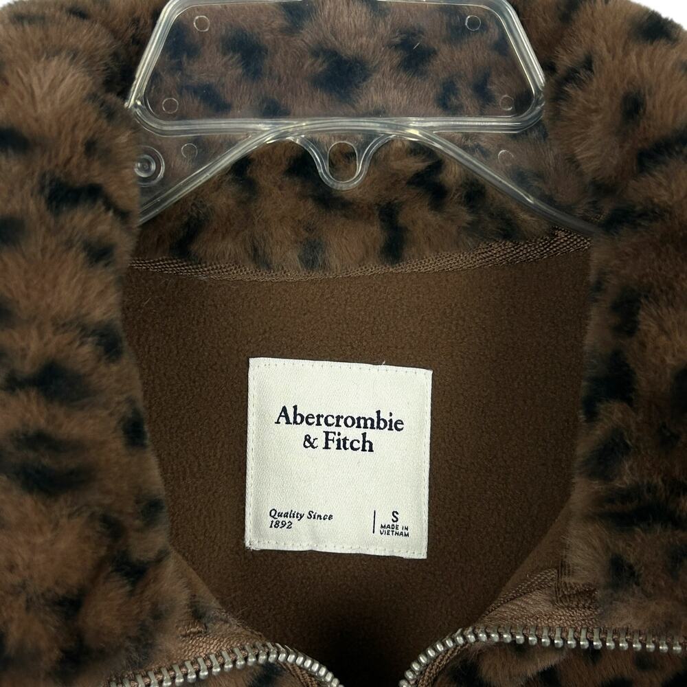 Abercrombie And Fitch Leopard Print Brown Faux Fu… - image 4